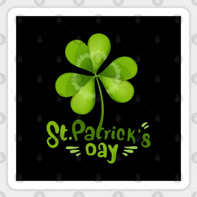 Happy St. Patrick's Day! Celebrate in green with clover. Cheers! Sticker by UnCoverDesign